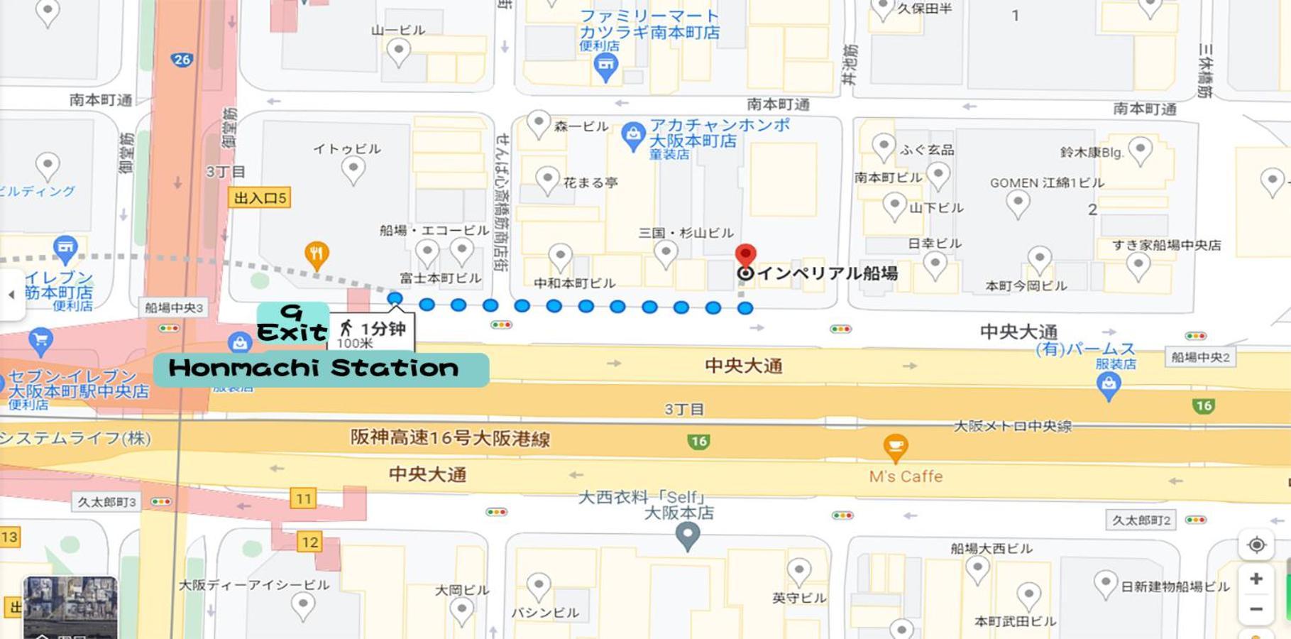 大阪市Imperial 心斎橋本町アパートメント エクステリア 写真